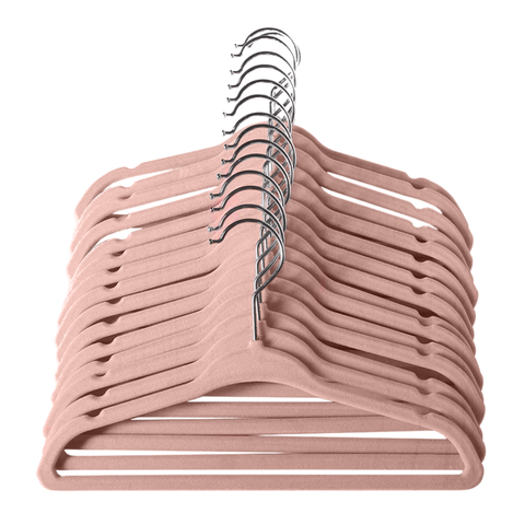 Kit 50 Cabide Infantil Veludo Antideslizante Ultra Fino Moderno