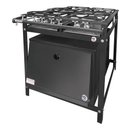 Ver imagem 1 de Fogão Industrial 4 Bocas 2 Simples a Gás Baixa Pressão Mr Fogões com Forno e Grelhas de Aço P5