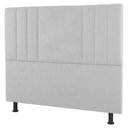 Ver imagem 2 de Kit Cabeceira e Baú Cama Box Queen 160cm Sintético Branco