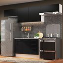 Ver imagem 1 de Armário de Cozinha Compacta 280cm Branco/Preto Agata Madesa 02