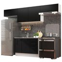 Ver imagem 3 de Armário de Cozinha Compacta 280cm Branco/Preto Agata Madesa 02