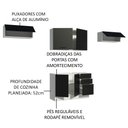 Ver imagem 5 de Armário de Cozinha Compacta 280cm Branco/Preto Agata Madesa 02