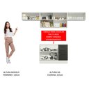 Ver imagem 6 de Armário de Cozinha Compacta 280cm Branco/Preto Agata Madesa 02