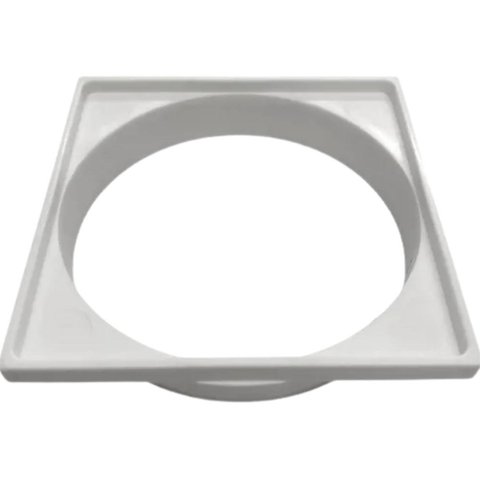 Porta Grelha Quadrada para Caixa Ralo Pvc Branco Áreas Banheiros Cozinhas de 10x10 Cm Dn 100mm