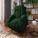 Ver imagem 1 de Poltrona do Papai Reclinável Sala de Cinema Crihs LIFT com Massagem e Aquecimento Veludo Verde Esmeralda G23 - Gran Belo