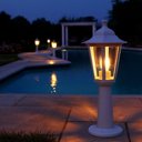 Ver imagem 2 de 12 Balizadores Clássicos Brancos Luminárias Chão Jardim Lente Transparente Grego Dital
