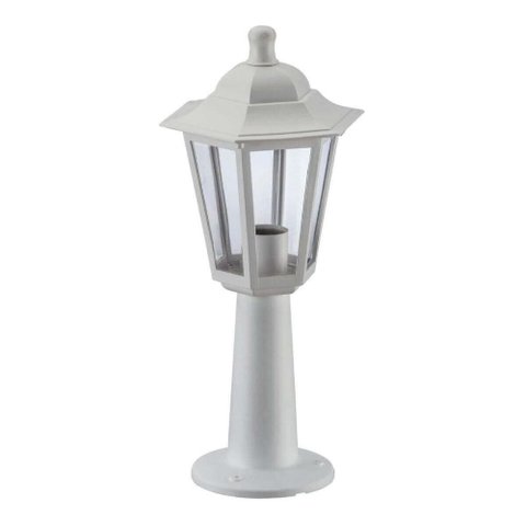 12 Balizadores Clássicos Brancos Luminárias Chão Jardim Lente Transparente Grego Dital