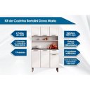Ver imagem 2 de Kit de Cozinha Compacta Dona Maria C/ 6 Portas e 1 Gaveta 105cm Branco/preto - Bertolini