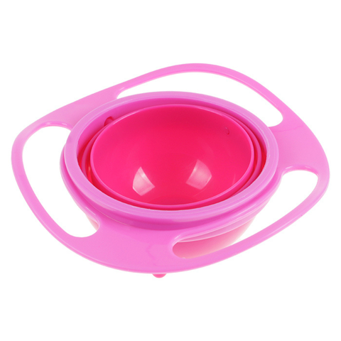 Prato Alimentação Infantil Giro Bowl Gira 360 - Art Baby - Rosa