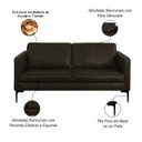 Ver imagem 3 de Sofá Decorativo Sala de Estar Europa 4 Lugares 240cm Couro Capuccino - Mozzelar