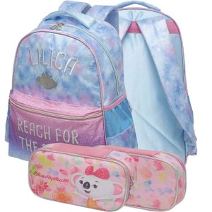 Kit Mochila + Estojo Box Lilica Ripilica Space - Pacific - Água