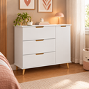 Ver imagem 1 de Comoda Infantil Lunna 100% MDF Estilo Retrô - Branca