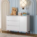 Ver imagem 1 de Comoda Infantil Lunna 100% Mdf Estilo Retrô - Branca