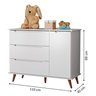 Comoda Infantil Lunna 100% Mdf Estilo Retrô - Branca - 2