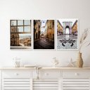 Ver imagem 2 de Kit 3 Quadros Decorativos Fotogragias Portugal 45x34cm - com Vidro:madeira Preta