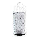 Ver imagem 5 de Lixeira retangular de metal com pedal granilite 5L - Oikos