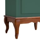 Ver imagem 3 de Estante para Sala 2 Prateleiras 1 Gaveta 1 Porta Pés Luiz Xv 60104 Linz Móveis - Verde/imbuia Glazer