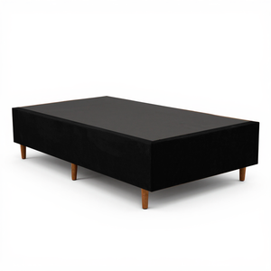 Base Cama Box Solteiro Padrão 88x188x37 Cor Preto