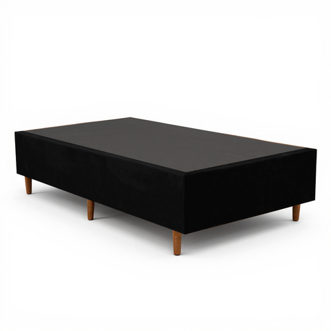 Base Cama Box Solteiro Padrão 88x188x37 Cor Preto