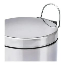 Kit Lixeira Com Pedal Inox 5 Litros + Escova Sanitária Inox - 6