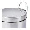 Kit Lixeira Com Pedal Inox 5 Litros + Escova Sanitária Inox - 6