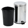 Kit Lixeira Com Pedal Inox 5 Litros + Escova Sanitária Inox - 4