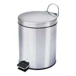 Kit Lixeira Com Pedal Inox 5 Litros + Escova Sanitária Inox - 3