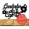 Painel Decorativo Cantinho do café Chaleira Mdf Placa Preto - 1