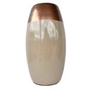 Ver imagem 1 de Decoração Sala Rack Vaso Centro de Mesa Bege/cobre Moderno