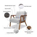 Ver imagem 6 de Poltrona Decorativa Ana para Sala de Estar Linho Cinza Claro - Montanaris Decor MD MONTANARIS DECOR