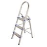 Escada Alumínio Forte Doméstica com 3 Degraus até 120kg Real - 2
