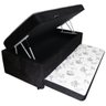Bicama Box Baú Solteiro Conjugado com Cama Auxiliar Bicama 3 em 1 - Suede Preto - 3