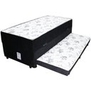 Ver imagem 1 de Bicama Box Baú Solteiro Conjugado com Cama Auxiliar Bicama 3 em 1 - Suede Preto