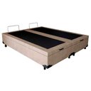 Ver imagem 6 de Cama Box Baú Queen Bipartido Suede Mega Cama Bege
