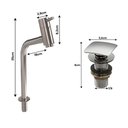 Ver imagem 4 de Cuba Pia Banheiro Torino Torneira DL08 Valvula Inox Click Branco
