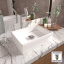 Ver imagem 2 de Cuba Pia Banheiro Torino Torneira DL08 Valvula Inox Click Branco