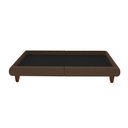 Ver imagem 5 de Cama Queen Japonesa 176cm Pés Madeira Haru Veludo Marrom - Sallar Home