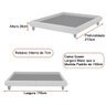 Cama Queen Japonesa 176cm Pés Madeira Haru Veludo Marrom - Sallar Home - 4