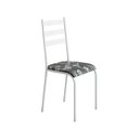 Ver imagem 4 de Kit 4 Cadeiras para Cozinha e Sala de Jantar 541.Sli Branco/Preto Floral