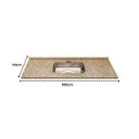 Ver imagem 3 de Pia de Cozinha Granito Ornamental 100cm com Cuba Inox Rasa: Ornamental