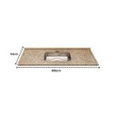Ver imagem 3 de Pia de Cozinha Granito Ornamental 100cm com Cuba Inox Rasa: Ornamental