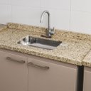 Ver imagem 2 de Pia de Cozinha Granito Ornamental 100cm com Cuba Inox Rasa: Ornamental