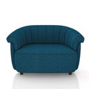 Ver imagem 2 de Sofá Namoradeira Decorativa Latvia 150cm Pés de Madeira Linho Azul G45 - Gran Belo