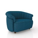 Ver imagem 4 de Sofá Namoradeira Decorativa Latvia 150cm Pés de Madeira Linho Azul G45 - Gran Belo