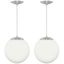 Ver imagem 1 de Kit 2 Pendentes Orby Bola Globo Grande 23 cm Escovado