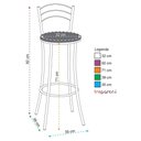 Ver imagem 4 de Kit 2 Banquetas Cromadas Bc26a Assento Espuma D15