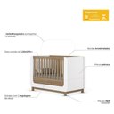 Ver imagem 5 de Jogo de Quarto Infantil Aconchego com Guarda Roupa e Berço Branco/jequitibá - Móveis Henn