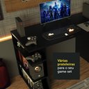 Ver imagem 7 de Mesa para Computador Gamer e Painel para Tv até 50 Madesa - Preto/rustic