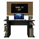 Ver imagem 4 de Mesa para Computador Gamer e Painel para Tv até 50 Madesa - Preto/rustic