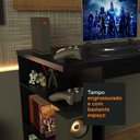 Ver imagem 6 de Mesa para Computador Gamer e Painel para Tv até 50 Madesa - Preto/rustic